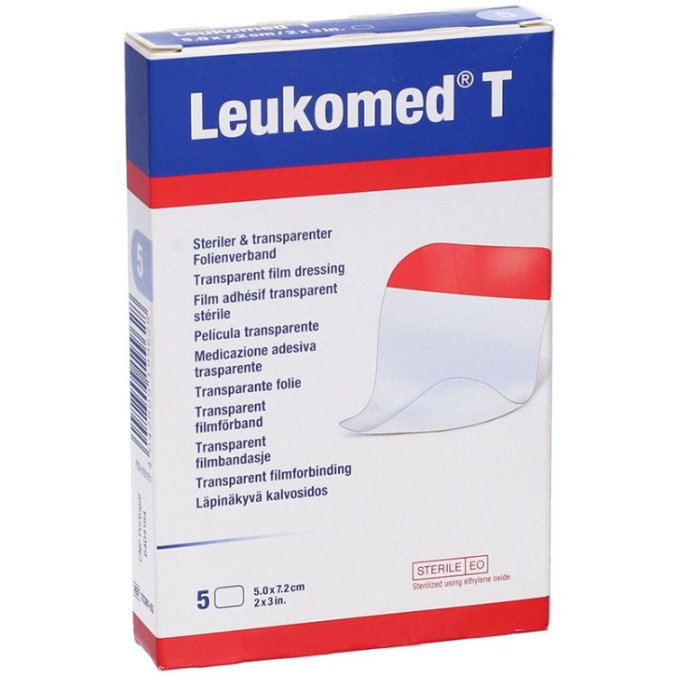 Leukomed T Medicazione Adesiva Trasparente 7,2x5 cm - 5 Pezzi