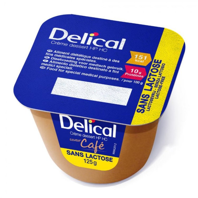 Delical Crema Dessert Iperproteica Ipercalorica Senza Lattosio Caff&egrave; 4x125g