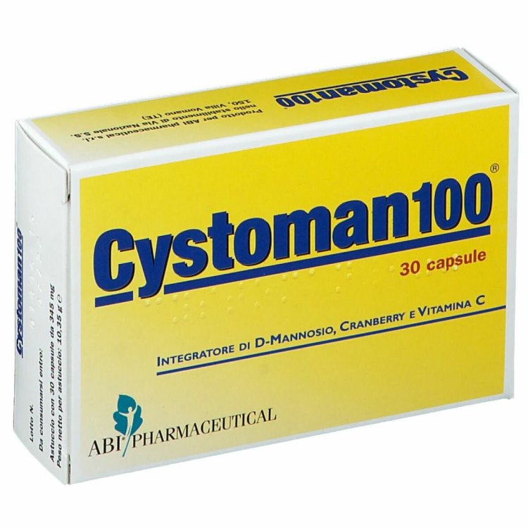 Cystoman 100 Integratore per Funzionalit&agrave; Vie Urinarie 30 Capsule