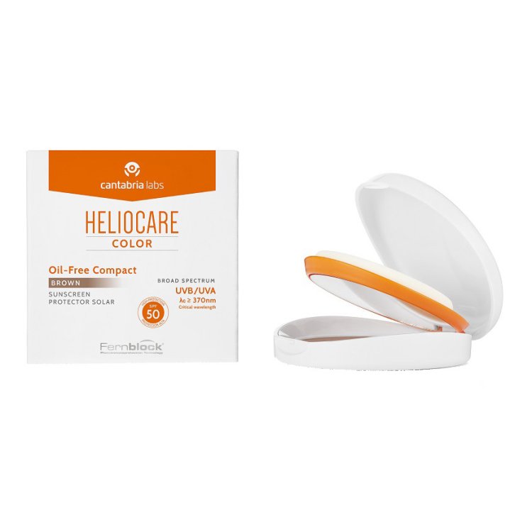 Heliocare 50 Cipria Compatta Oil Free Brown Pelle normale e grassa
