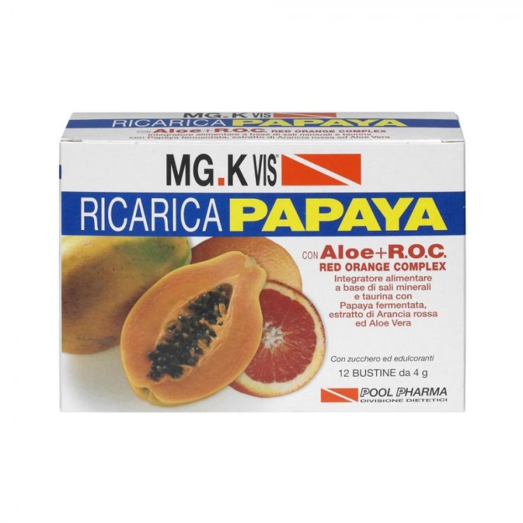 MG.K Vis Ricarica Papaya Integratore Alimentare Antiossidante in Bustine