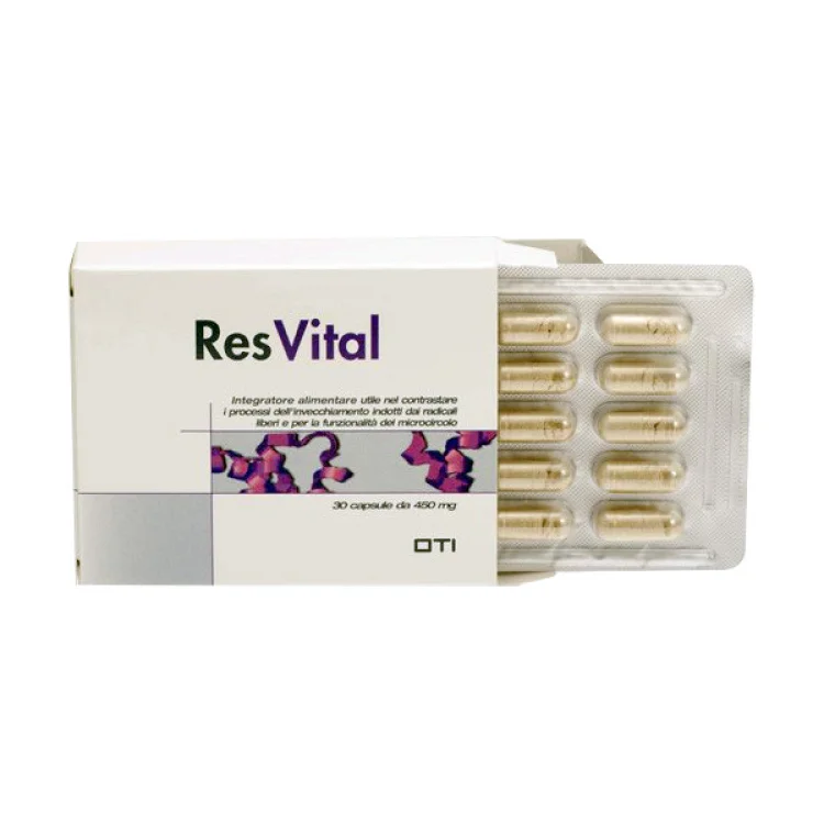 Oti ResVital Integratore Alimentare Antiossidante per Microcircolo - 30 Capsule