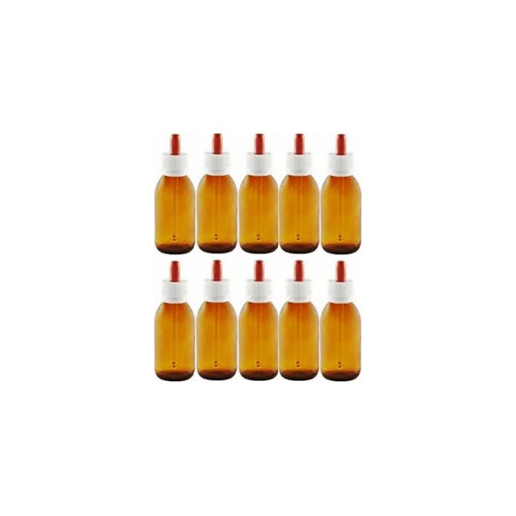 Farmalabor Flacone in Vetro 100 ml con Contagocce a Sigillo, 10 Pezzi