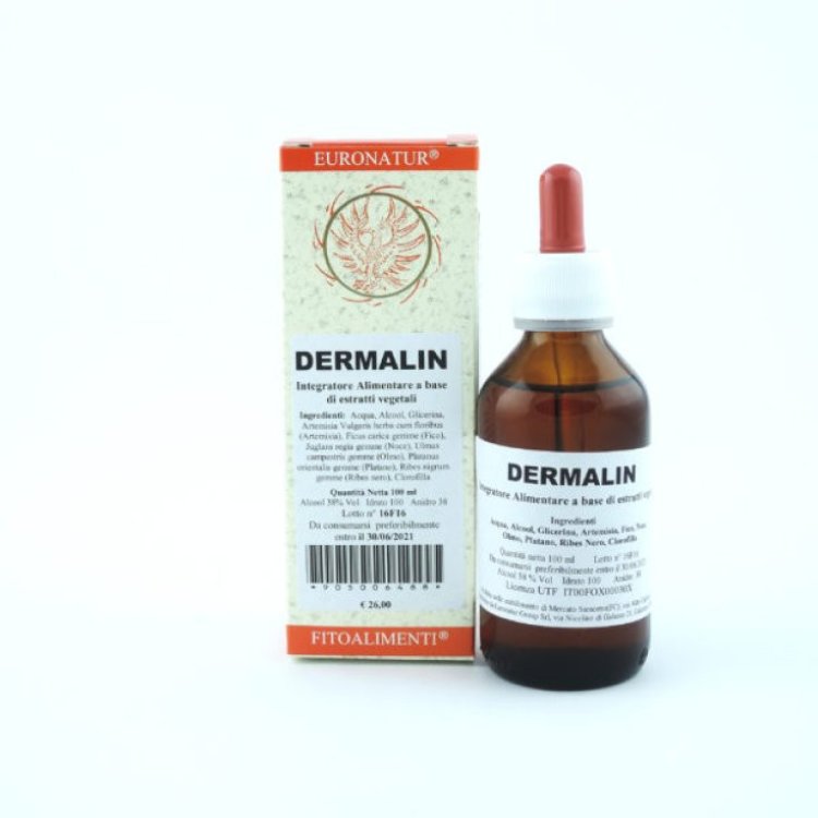 Euronatur Dermalin Integratore Alimentare Benessere Pelle Gocce 100ml Senza Glutine