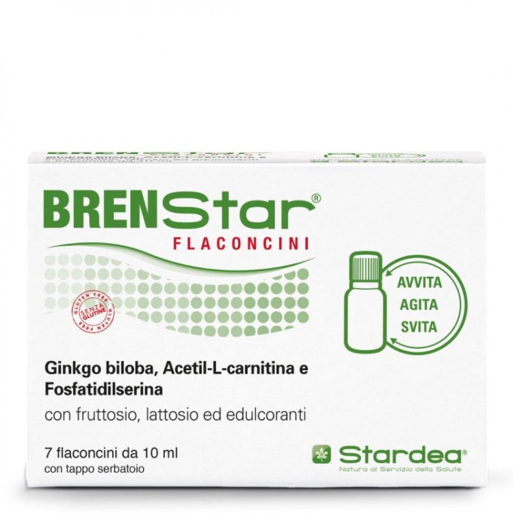 Stardea Brenstar Integratore per Memoria e Concentrazione in Flaconcini, 7x10ml