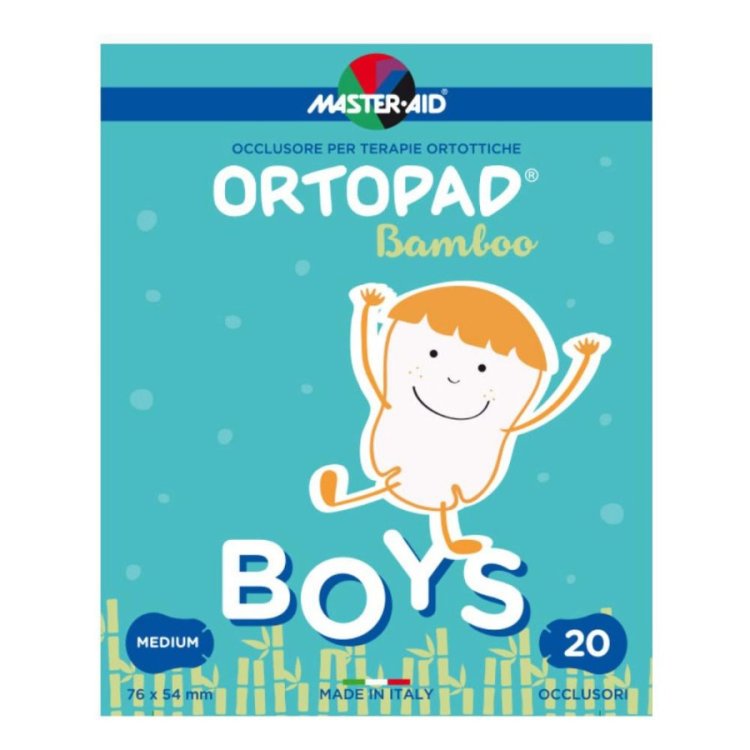 Master Aid Ortopad Boys Cerotto Oculare per Terapia Ambliopia e Strabismo, 20 Pezzi