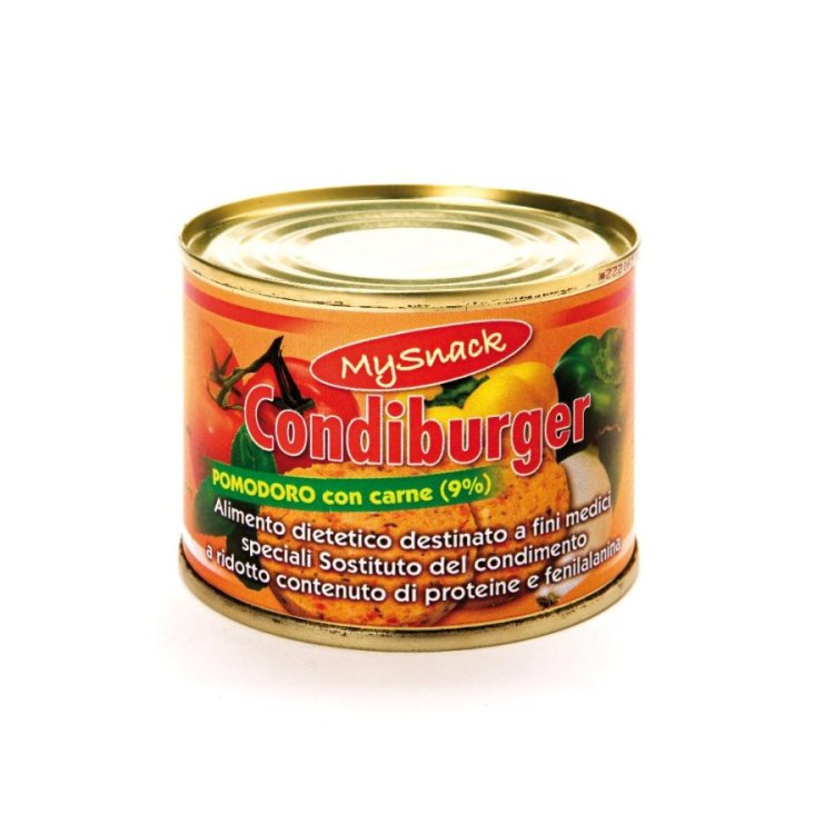 Metax My Snack Condiburger Pomodoro e Carne Alimento Aproteico Lattina