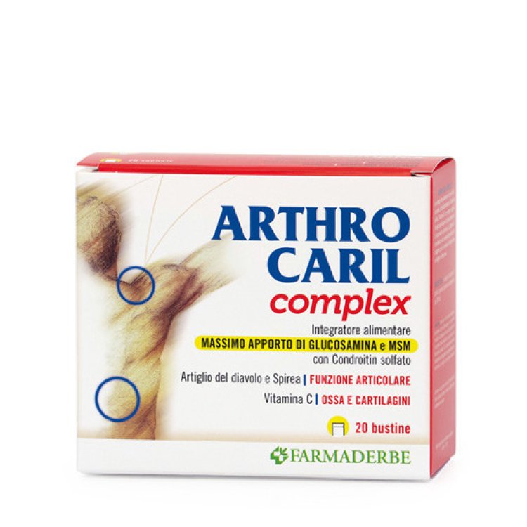 Farmaderbe Arthrocaril Complex Integratore per Articolazioni Glucosamina MSM 20 Bustine