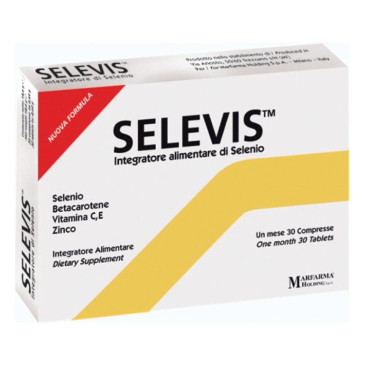 Mar-Farma Selevis Integratore Anti-aging Selenio Vitamina C E 30 Compresse