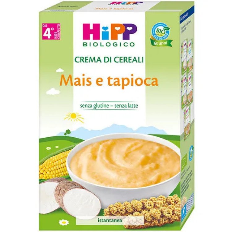 HiPP Bio Crema di Cereali Mais e Tapioca Pappa per bambini da 4 Mesi