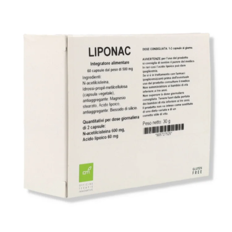 Oti Liponac Integratore Antiossidante in Capsule 60 Unit&agrave;