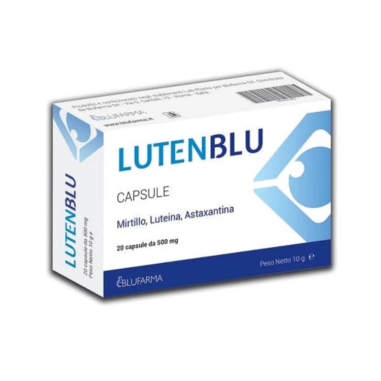 Blufarma Lutenblu Integratore Alimentare per il Benessere degli Occhi 20 Capsule Blufarma Lutenblu Integratore Alimentare per il Benessere degli Occhi 20 Capsule
