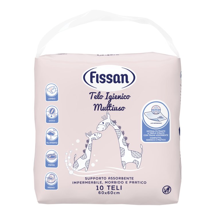 Fissan Baby Telo Igienico Multiuso 60x60 cm - 10 Pezzi