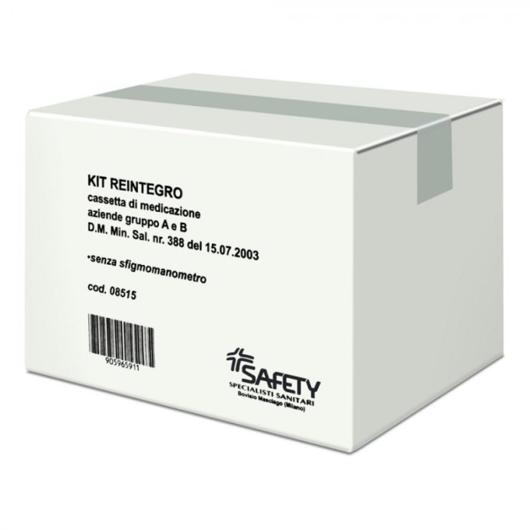 Safety Kit Reintegro Cassetta Pronto Soccorso Gruppo A/B Senza Sfigmomanometro