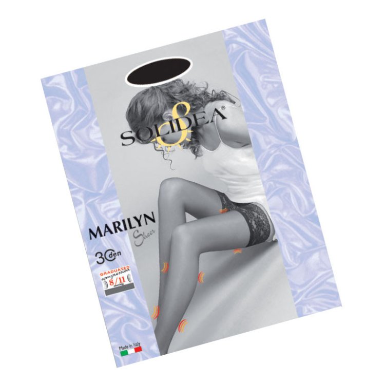 Solidea Marilyn Sheer Calza Autoreggente Nero Taglia 3-ML Solidea Marilyn Sheer Calza Autoreggente Nero Taglia 3-ML