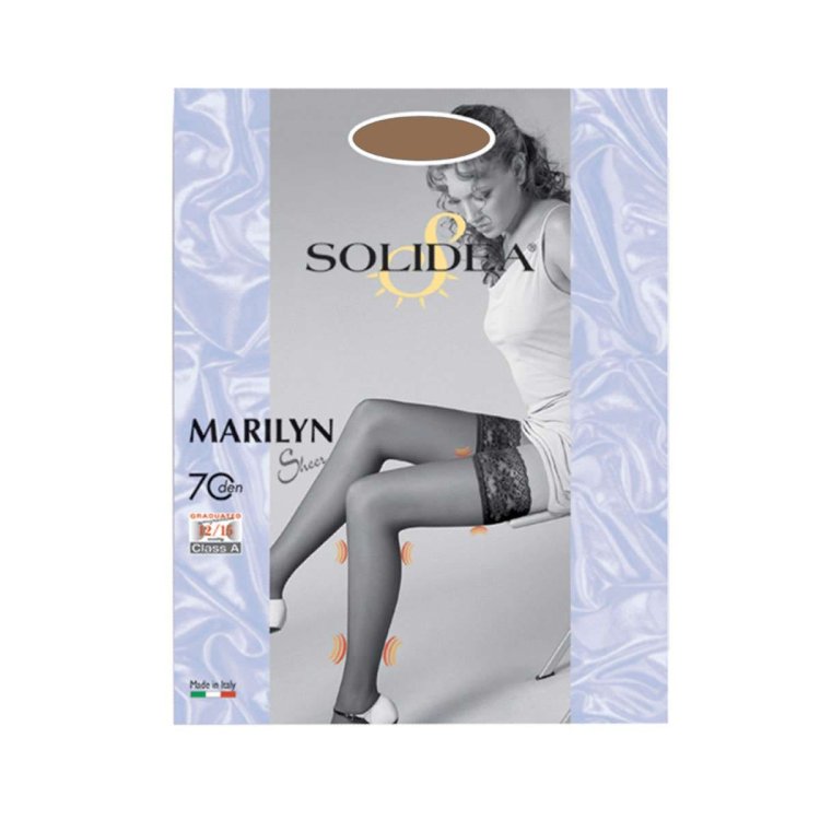 Solidea Marilyn 70 Sheer Calza Autoreggente Cammello Taglia 4-L