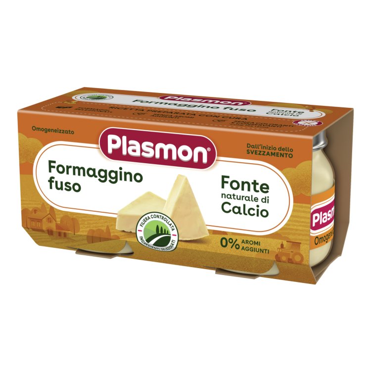 Plasmon Omogeneizzato Formaggino Fuso Classico 2 Vasetti da 80g