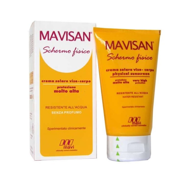 Mavisan Schermo Fisico Crema Solare Viso Corpo Protezione Molto Alta 150 ml Mavisan Schermo Fisico Crema Solare Viso Corpo Protezione Molto Alta 150 ml