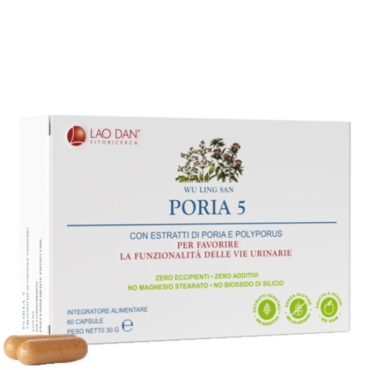 Lao Dan Poria 5 Integratore Alimentare per Vie Urinarie - 60 Compresse