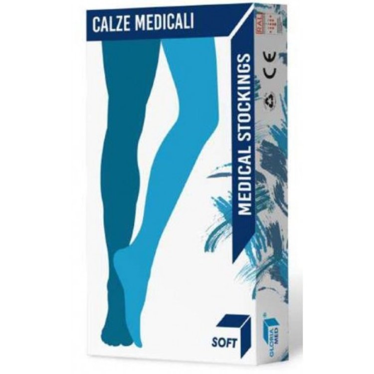 Gloria Med Soft 141 Calze Autoreggenti Tutta Coscia Corte Beige Taglia Small