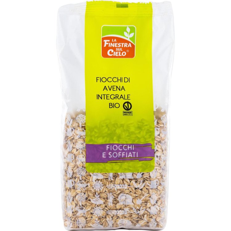 La Finestra Sul Cielo Fiocchi Avena Integrale Bio Ricchi di Fibre 500 g