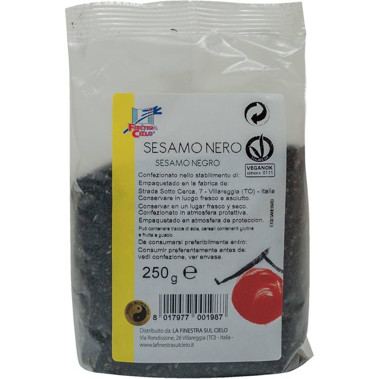 La Finestra Sul Cielo Semi di Sesamo Nero Biologico Vegano 250g