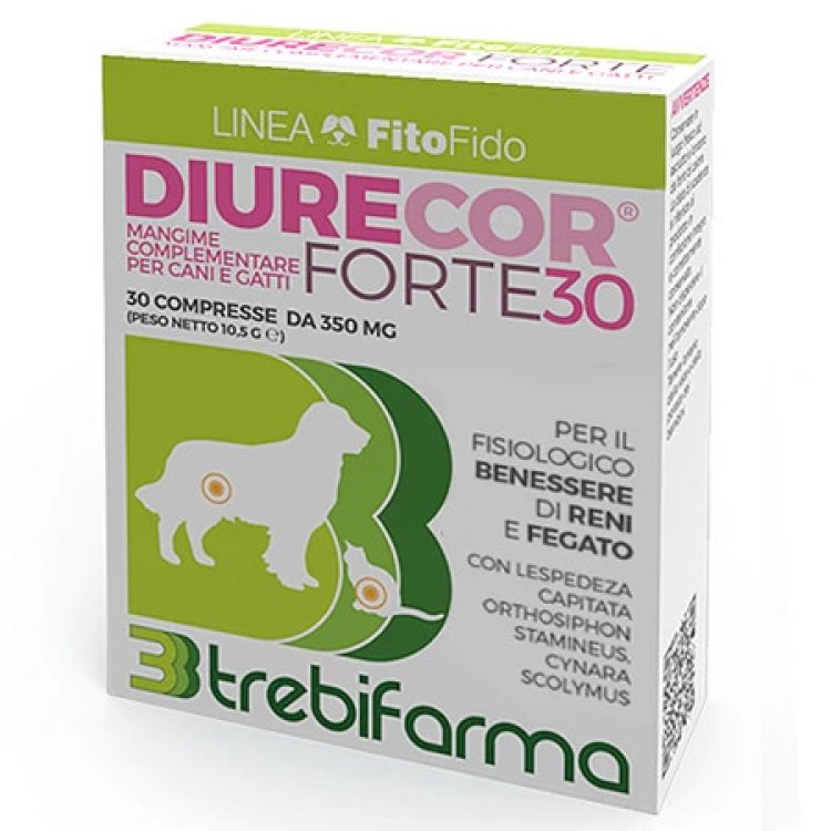 Trebifarma Diurecor Forte Mangime Complementare per Cani e Gatti - 30 Compresse