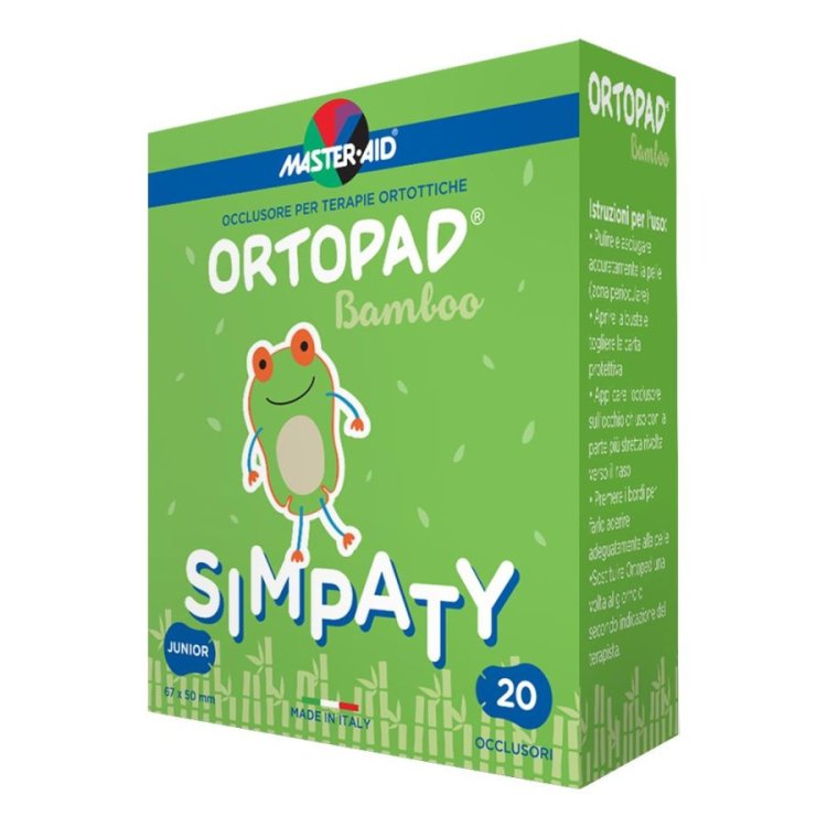 Master Aid Ortopad Simpaty Cotton Junior, Cerotti Oculari per Ambliopia, 20 Pezzi