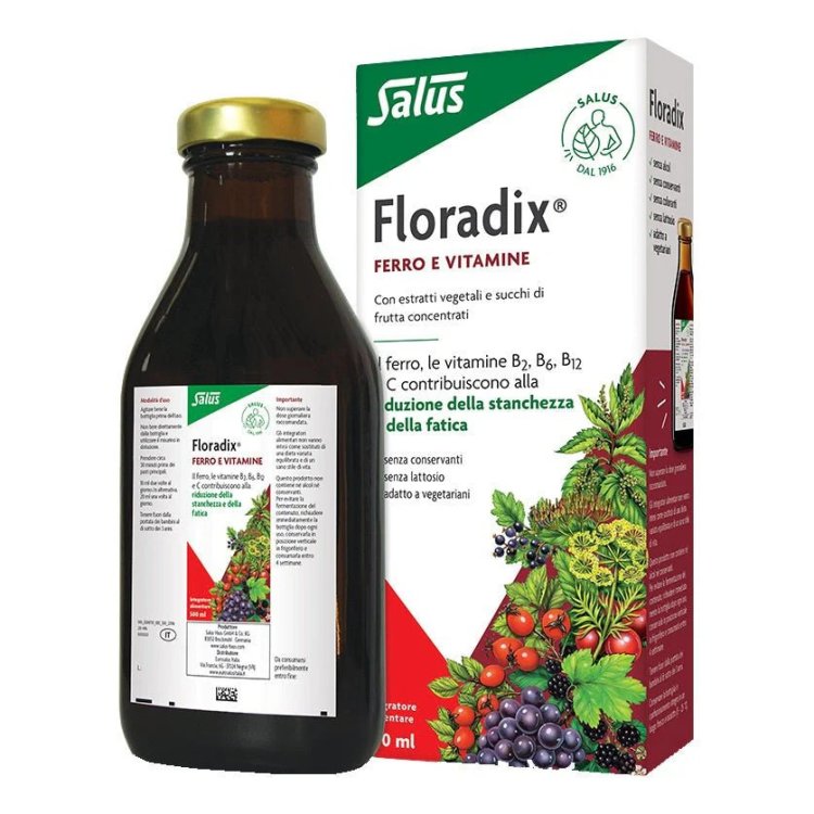 Floradix Integratore Alimentare Ferro e Vitamine 500ml Floradix Integratore Alimentare Ferro e Vitamine 500ml