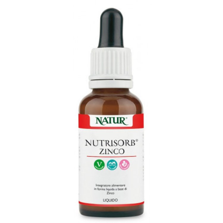 Natur Nutrisorb Zinco Integratore Sistema Immunitario Gocce Vegano 30ml