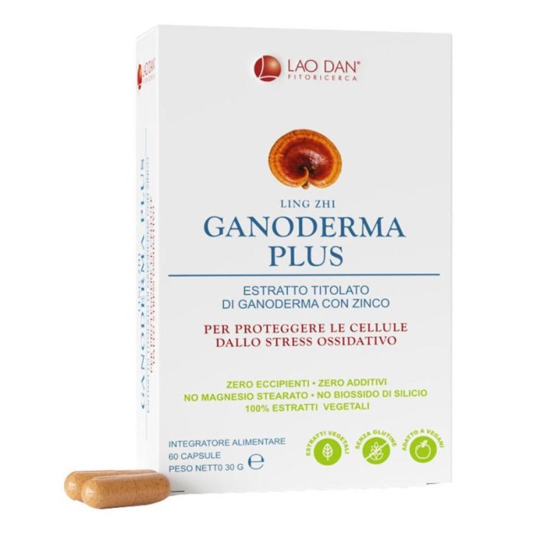 Lao Dan Ganoderma Plus Integratore per Difese Immunitarie, 60 Compresse