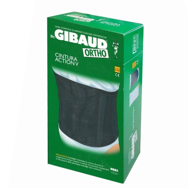 Gibaud Ortho Action V Corsetto Lombosacrale Nero Supporto Lombalgie Taglia 1 Gibaud Ortho Action V Corsetto Lombosacrale Nero Supporto Lombalgie Taglia 1
