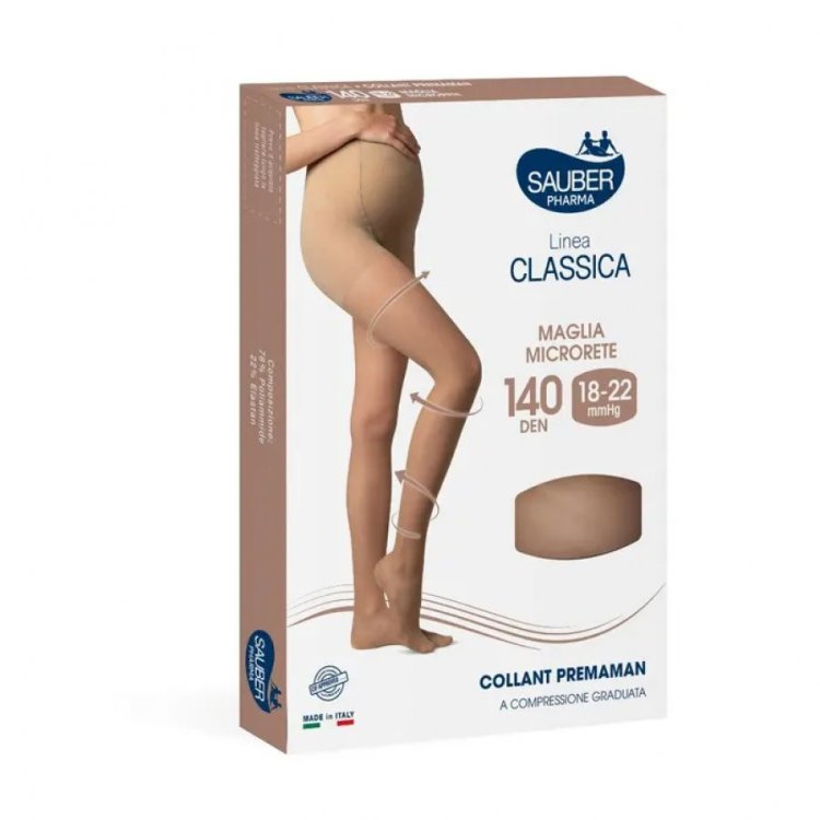 Sauber Linea Classica Collant Premaman 140 Denari Neutro Beige Taglia 5
