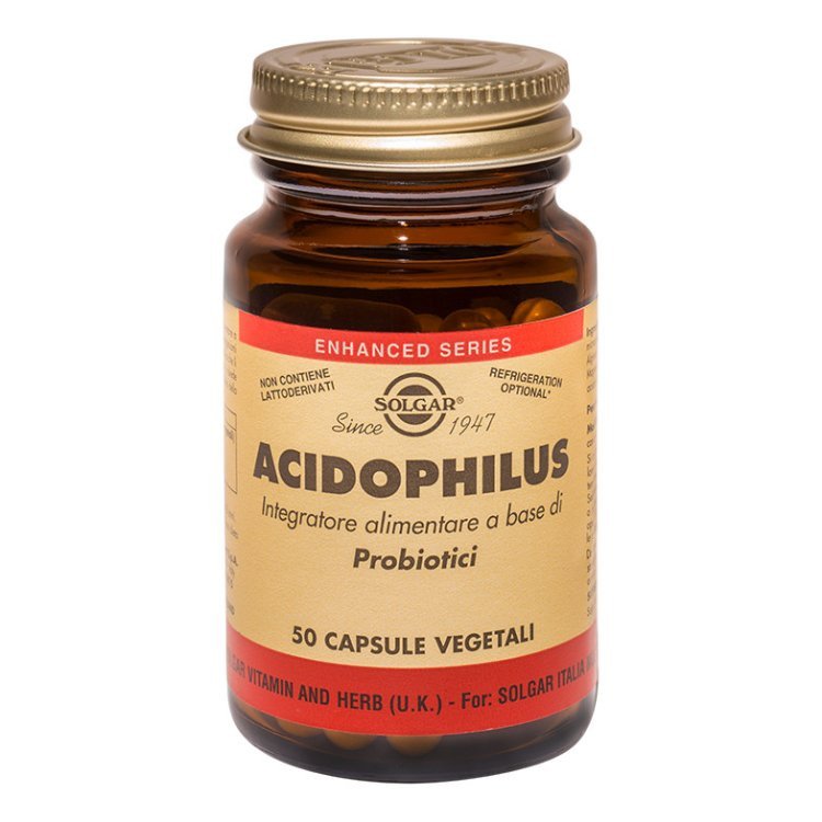 Solgar Acidophilus Capsule Vegetali per Equilibrio Flora Intestinale - 50 Capsule Solgar Acidophilus Capsule Vegetali per Equilibrio Flora Intestinale - 50 Capsule