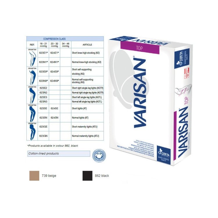 Varisan Top Gambaletto CCL 1 AD PA Cotone Beige Taglia 3 Normale