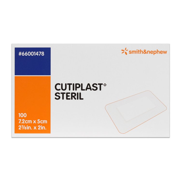 Cutiplast Steril Medicazione Adesiva Sterile 7,2cm x 5cm, 5 Pezzi
