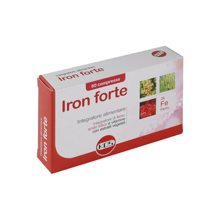 Kos Iron Forte Integratore di Ferro Acido Folico e Vitamine 60 Compresse Kos Iron Forte Integratore di Ferro Acido Folico e Vitamine 60 Compresse
