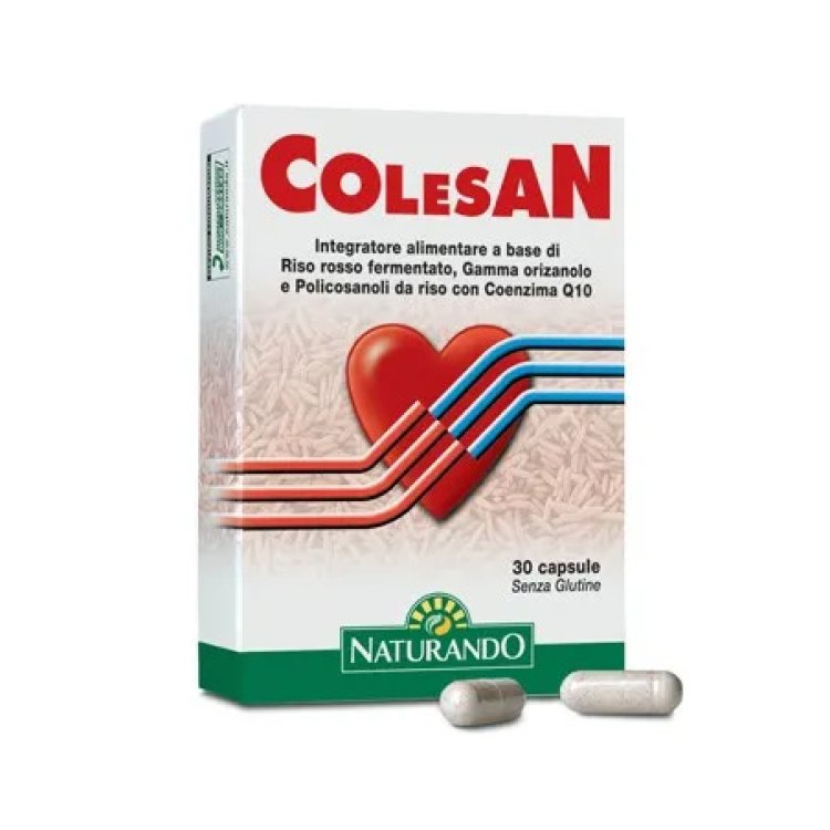 Naturando Colesan Integratore Alimentare Controllo Colesterolo 30 Capsule Naturando Colesan Integratore Alimentare Controllo Colesterolo 30 Capsule