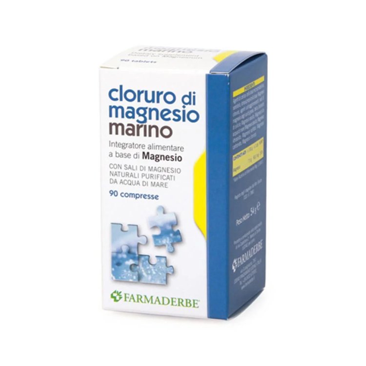 Farmaderbe Cloruro di Magnesio Marino Integratore 90 Compresse Farmaderbe Cloruro di Magnesio Marino Integratore 90 Compresse