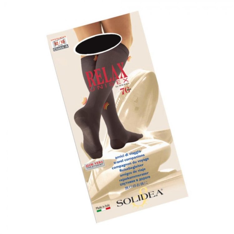 Solidea Relax Gambaletto Compressione Graduata 12/15 mmHg 70 Den Bordeaux Unisex