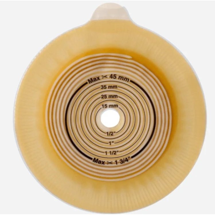 Coloplast Alterna Mio Pro Placca Piana per Ileostomia 10/45mm, Flangia 50mm