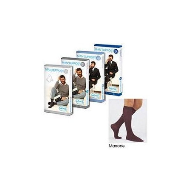 Gloria Man Support 15 Gambaletto Preventivo Marrone Taglia 3