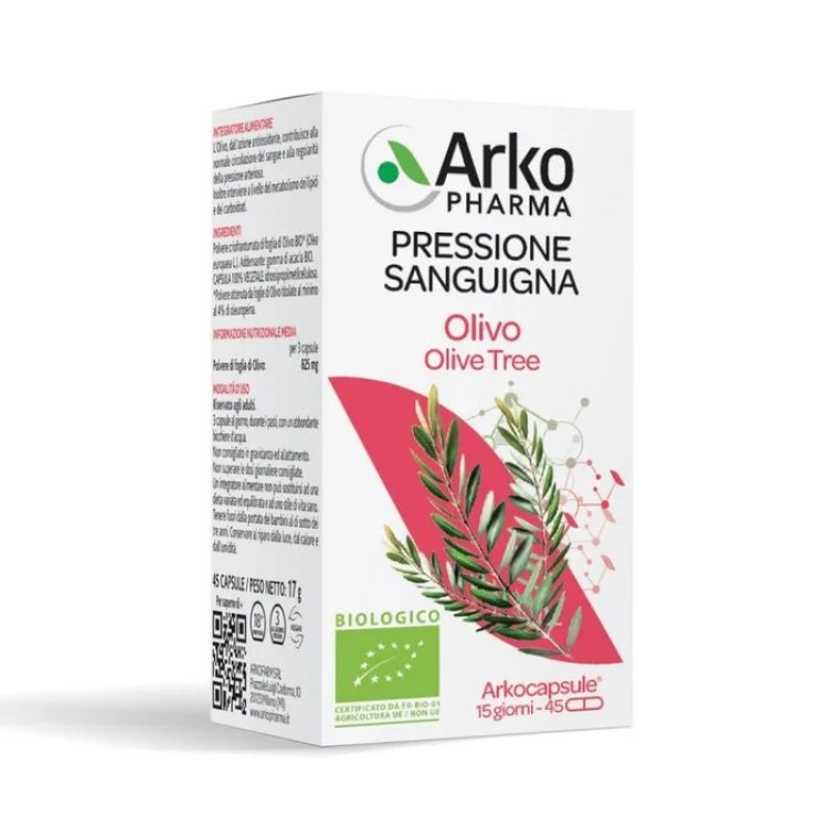 Arkofarm Arkocapsule Olivo Integratore Alimentare per Circolazione e Pressione - 45 Capsule