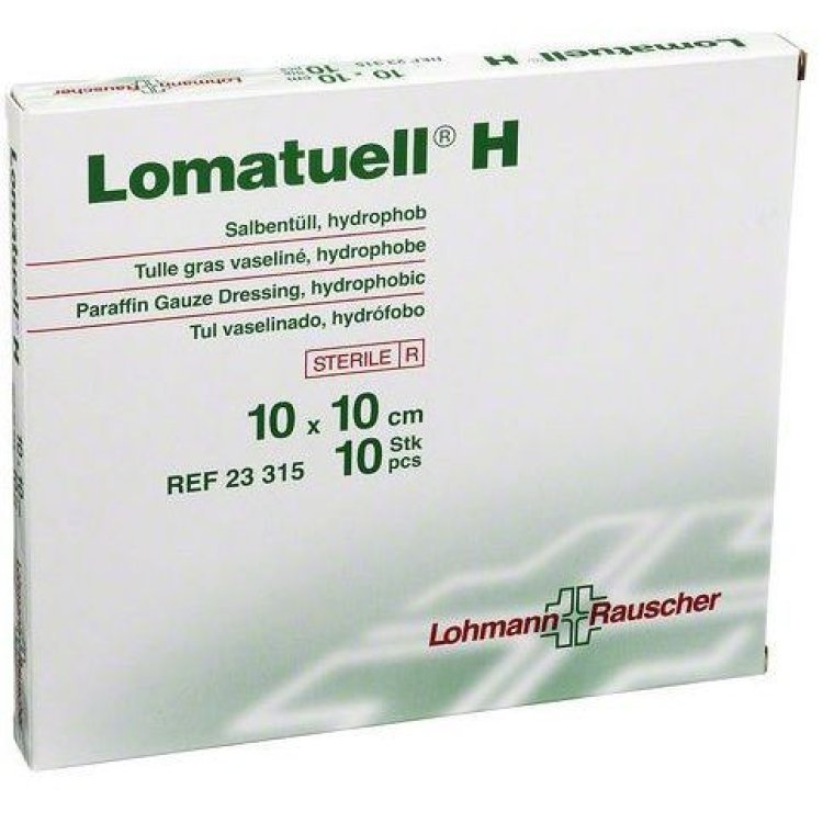 Lohmann & Rauscher Lomatuell H Garza Antiaderente 10x10 cm, 10 Pezzi