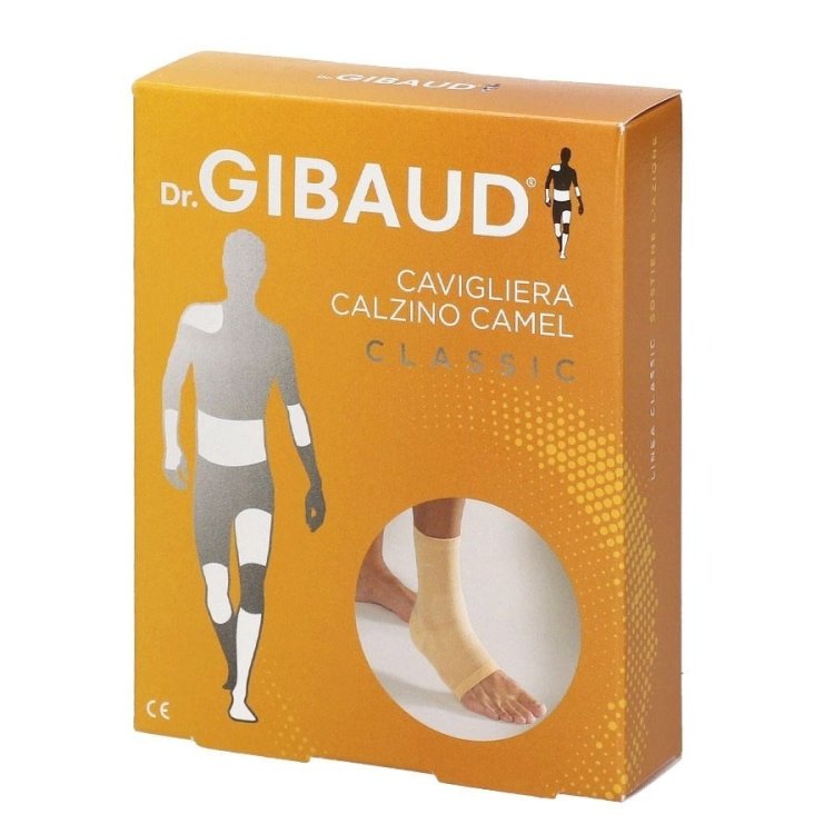 Dr. Gibaud Cavigliera Calzino Supporto Distorsioni Lievi Cotone Camel Taglia 1