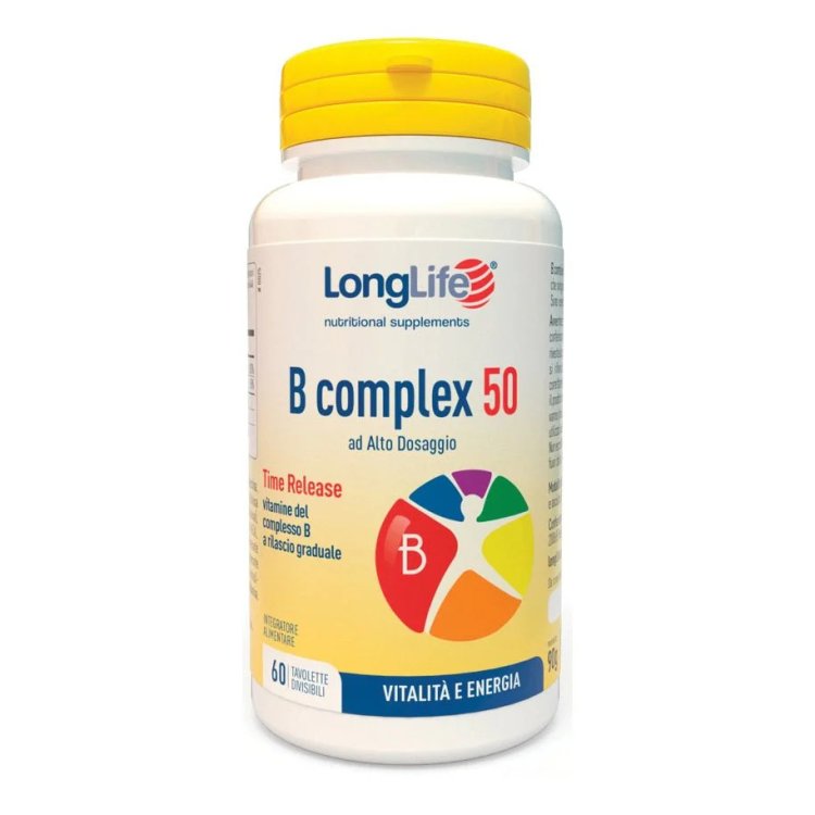 LongLife B Complex 50 Integratore Alimentare per Energia 60 Tavolette