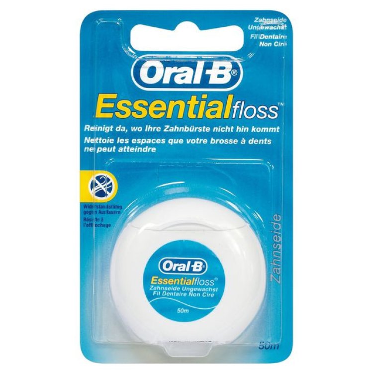 Oral-B Essential Floss Filo Interdentale Non Cerato Resistente per Igiene Orale 50m