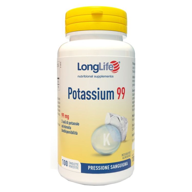 Longlife Potassium 99 Integratore di Potassio per Funzione Neuromuscolare - 100 Tavolette