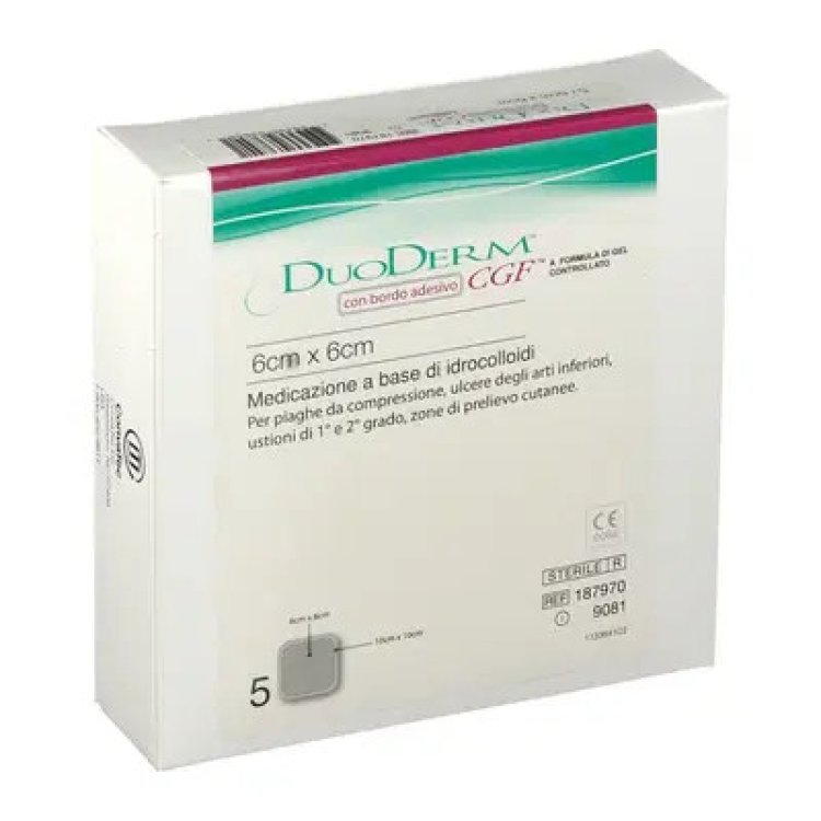 Convatec Duoderm CGF Medicazione Sterile Adesiva 10x10 cm, 5 Pezzi