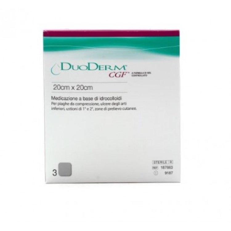 ConvaTec DuoDerm CGF Medicazione Sterile 20x20 cm Per Lesioni - 5 Pezzi ConvaTec DuoDerm CGF Medicazione Sterile 20x20 cm Per Lesioni - 5 Pezzi